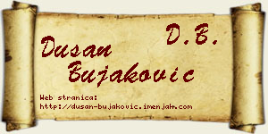 Dušan Bujaković vizit kartica
